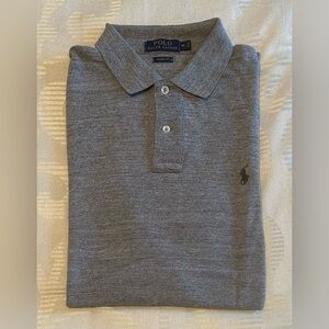 Polo by Ralph Lauren men’s classic fit polo heathers gray & striped